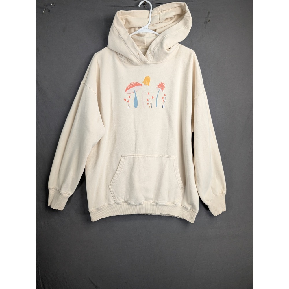 American Eagle Manifest Your Dreams Mushroom Hoodie Cream Medium 1977-1950